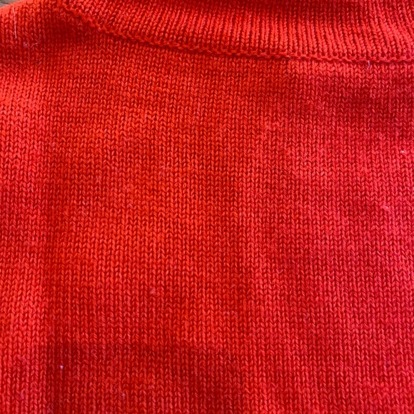 J Crew orange and tan sweater - Picture 3 of 3